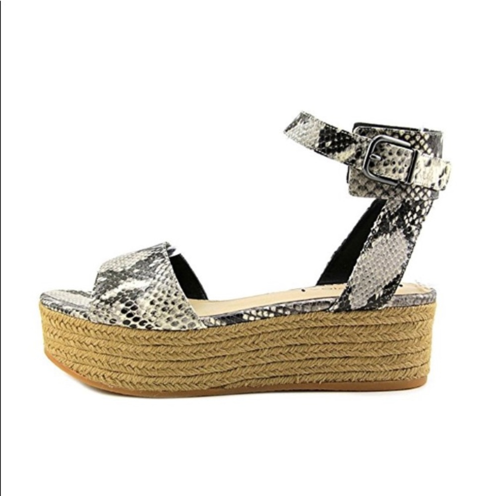 Via Spiga Nemy Snake-Embossed Espadrille Sandals